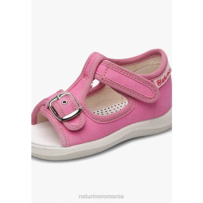 copii Naturino fucsie paros sandale cu vârf deschis din material textil 4J4P274