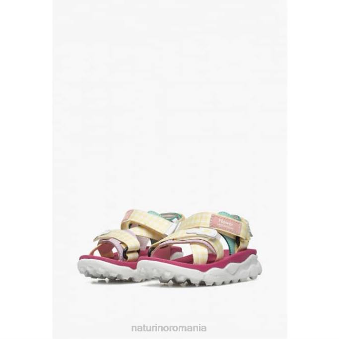 copii Naturino galben-roz nazca 2 junior sandale active din piele artificială și țesătură 4J4P26