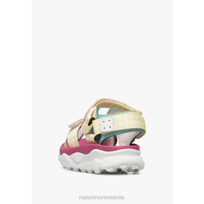 copii Naturino galben-roz nazca 2 junior sandale active din piele artificială și țesătură 4J4P26