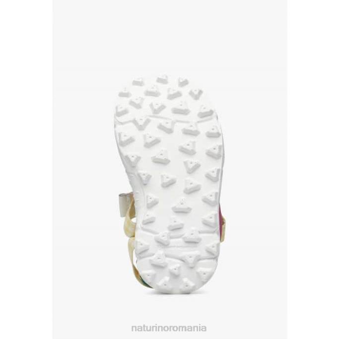 copii Naturino galben-roz nazca 2 junior sandale active din piele artificială și țesătură 4J4P26