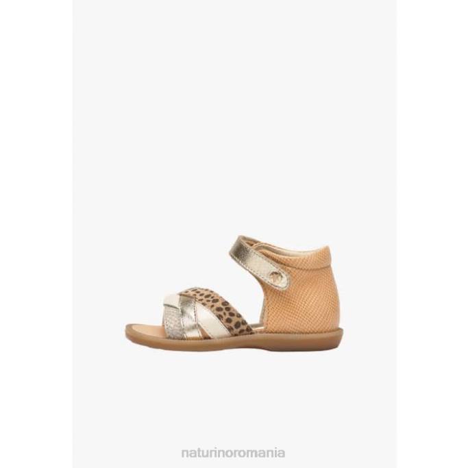 copii Naturino nisip-platină joenee sandale din piele si piele intoarsa 4J4P312