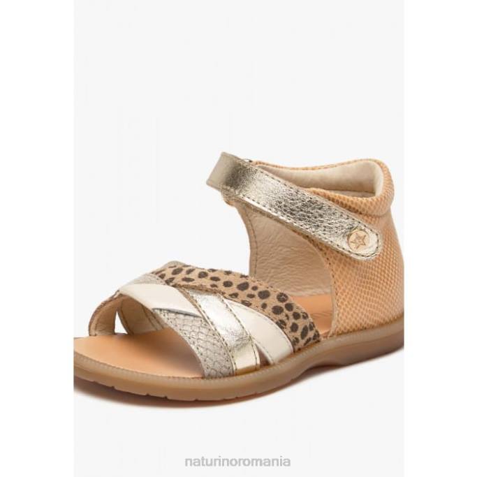 copii Naturino nisip-platină joenee sandale din piele si piele intoarsa 4J4P312