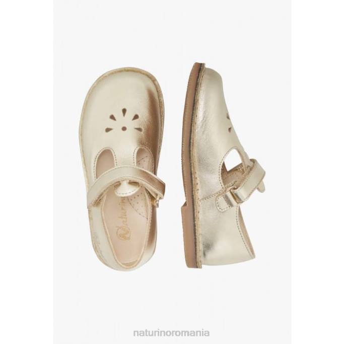 copii Naturino platină paris vl sandale din piele semiînchise 4J4P546