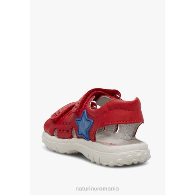 copii Naturino roșu andocare sandale din piele cu velcro 4J4P543