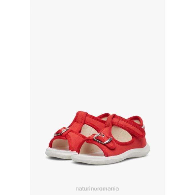 copii Naturino roșu paros sandale cu vârf deschis din material textil 4J4P342