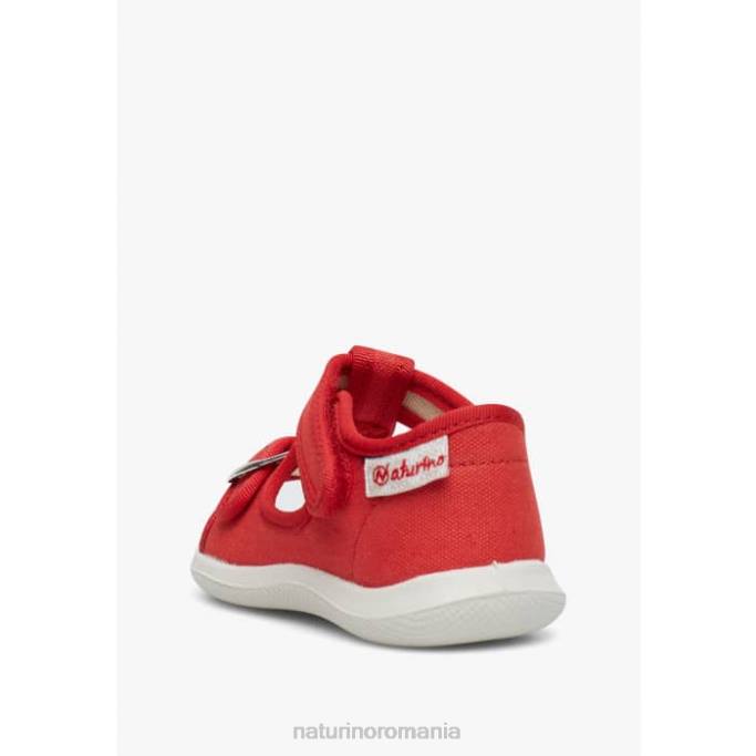 copii Naturino roșu paros sandale cu vârf deschis din material textil 4J4P342