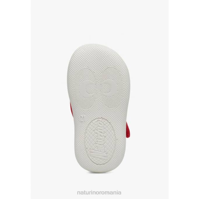 copii Naturino roșu paros sandale cu vârf deschis din material textil 4J4P342