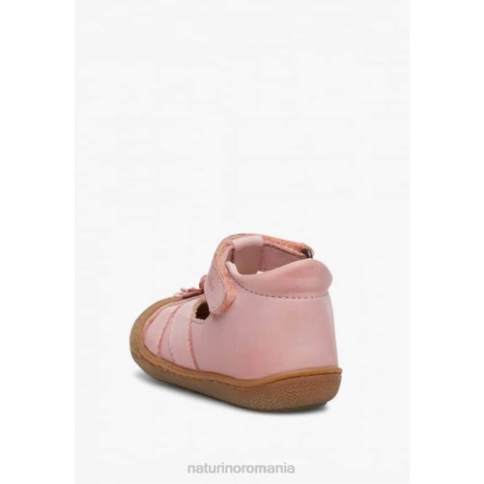 copii Naturino roz maggy sandale semi-inchise cu flori aplicate 4J4P596
