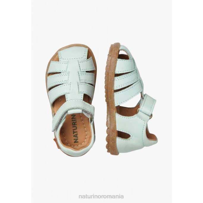 copii Naturino verde acvatic vedea sandale din piele semiînchise 4J4P251